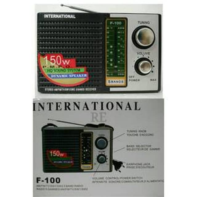 RADIO JADUL FORTABLE  INTERNASIONAL F-100