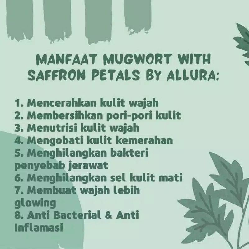 Masker Mugwort Saffron by Allura free spatula