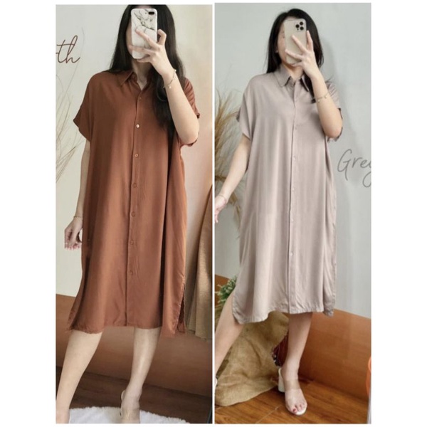 Lula Dress♥Dress Full Kancing♥Daster polos♥