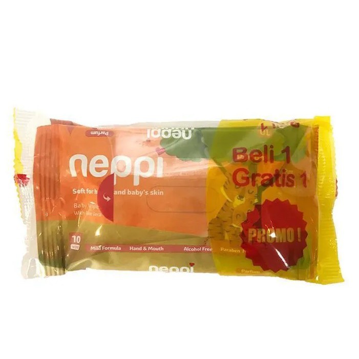 Neppi Baby Wipes Parfum 50pcs buy 1 get 1