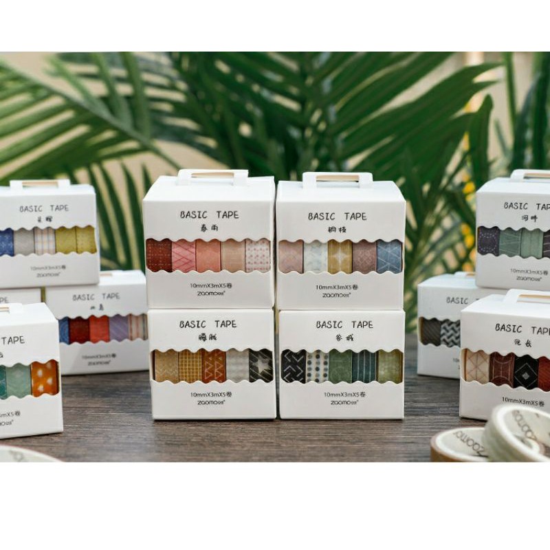 

5pcs washi tape selotip gaya jepang untuk dekorasi