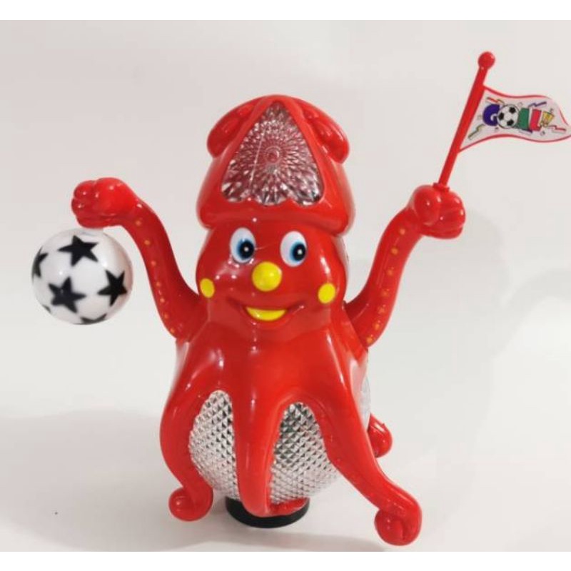 mainan gurita hidup nyala lampu musik octopus bola joget dance dancing