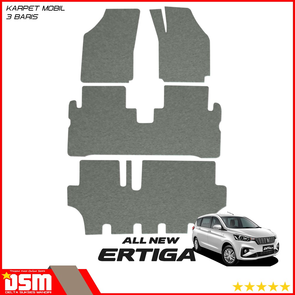 Karpet Mobil Mie All New Ertiga 3 Baris Tanpa bagasi / Karpet Mie Bihun High Quality