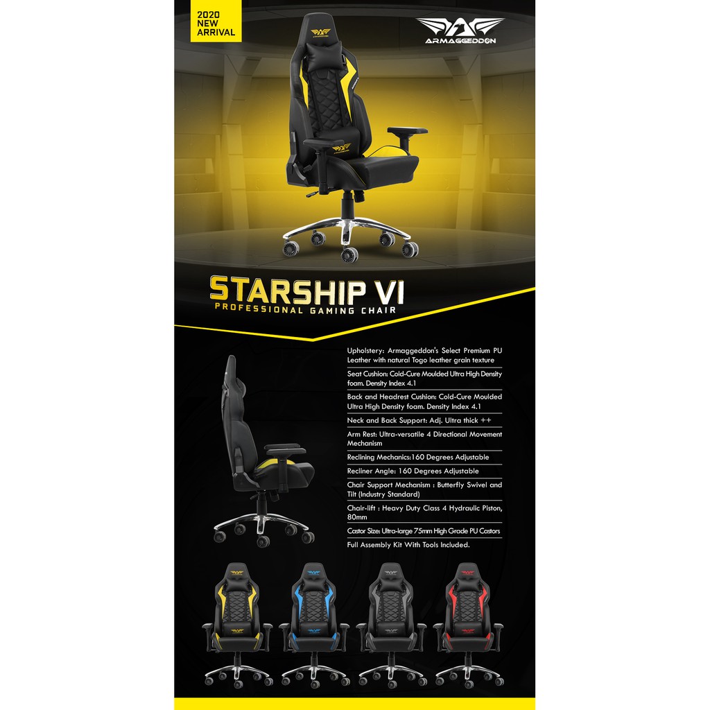 Kursi Gaming PREMIUM Armaggeddon STARSHIP VI - Starship 4 Gaming Chair