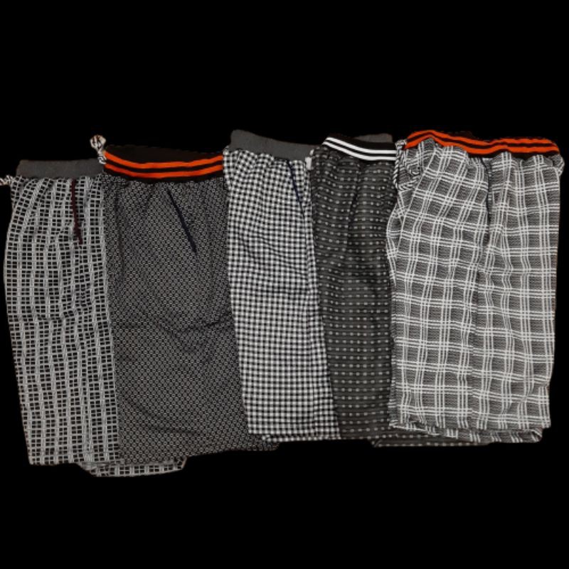 celana pendek pria wanita motif | rib motif