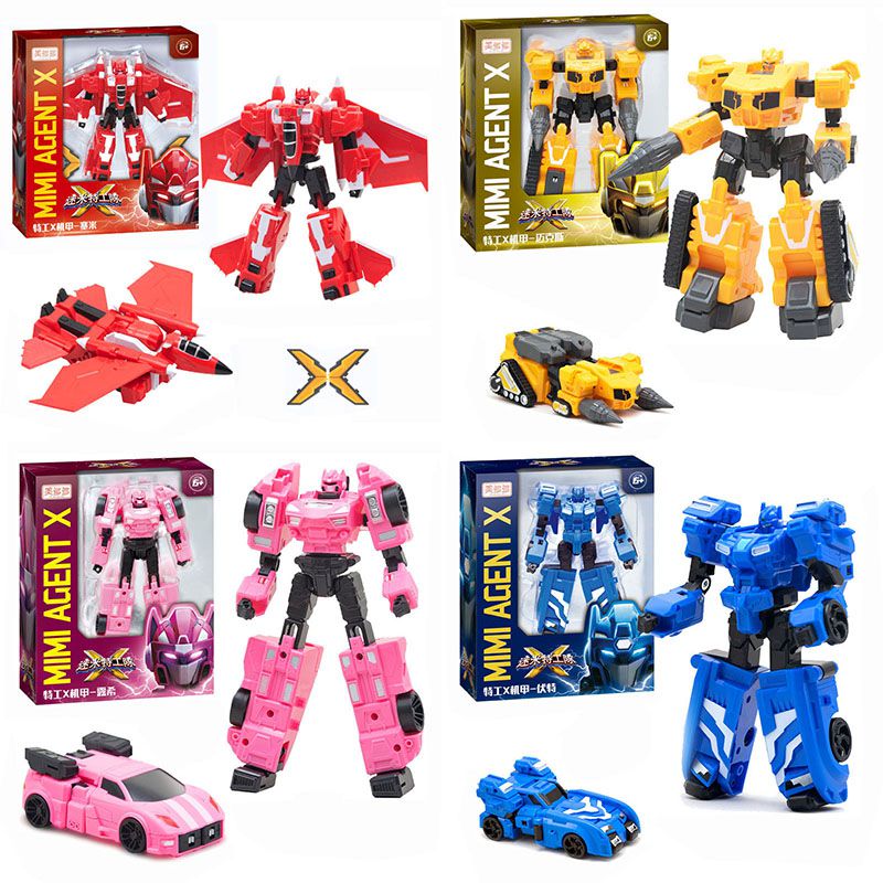 27CM  Mainan Miniforce X Lucybot Lucy Bot Ranger 5 Styles Transformer Machine Car Figure Toy