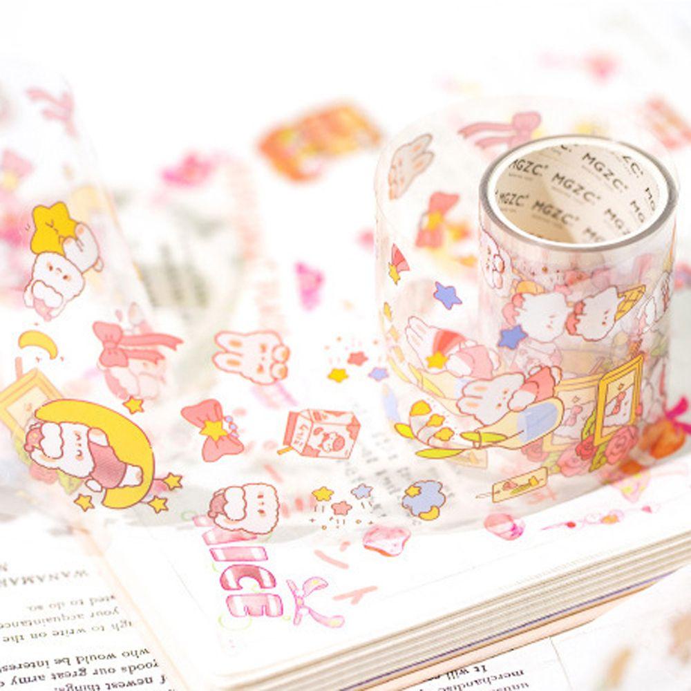 Lanfy Tape Perekat Kantor Supply Kawaii Handbook Dekoratif Scrapbooking Label Tape Hand Akun Pita Dekoratif