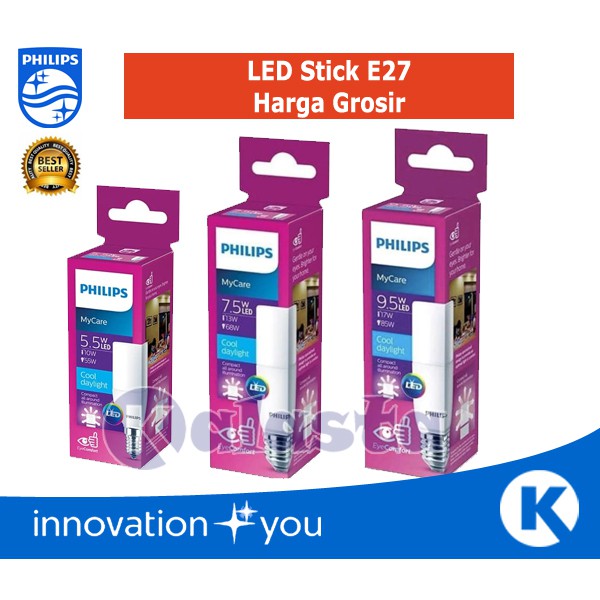 Promo Philips LED Stick 5.5w / 7.5w / 9.5w (Bergaransi &amp; Harga Grosir)