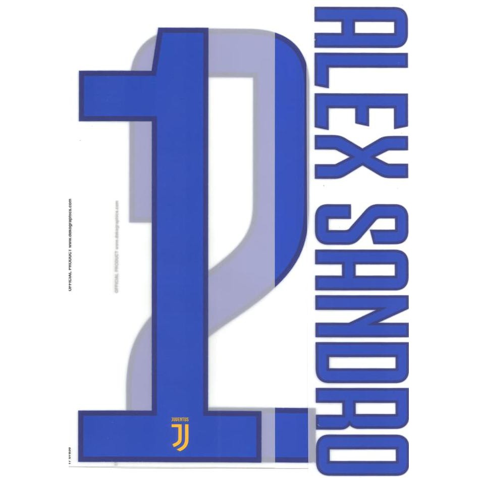 Nameset Juventus 2017-18 Away. Alex Sandro. Original Nameset. ..
