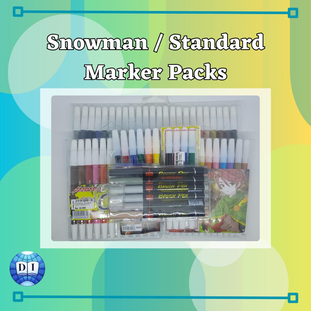

[ MARKER PACKS SNOWMAN & STANDARD ] SNOWMAN | STANDARD | COLORING MARKERS | SPIDOL MEWARNAI | BRUSHPEN MONOTONE | SNOWMAN MARKERS | STANDARD MARKERS | SPIDOL ANAK ANAK