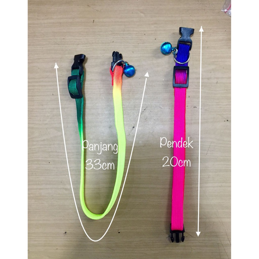 Kalung Leher Warna Warni Ukuran S 1cm Anjing Kucing #56132-RANDOM