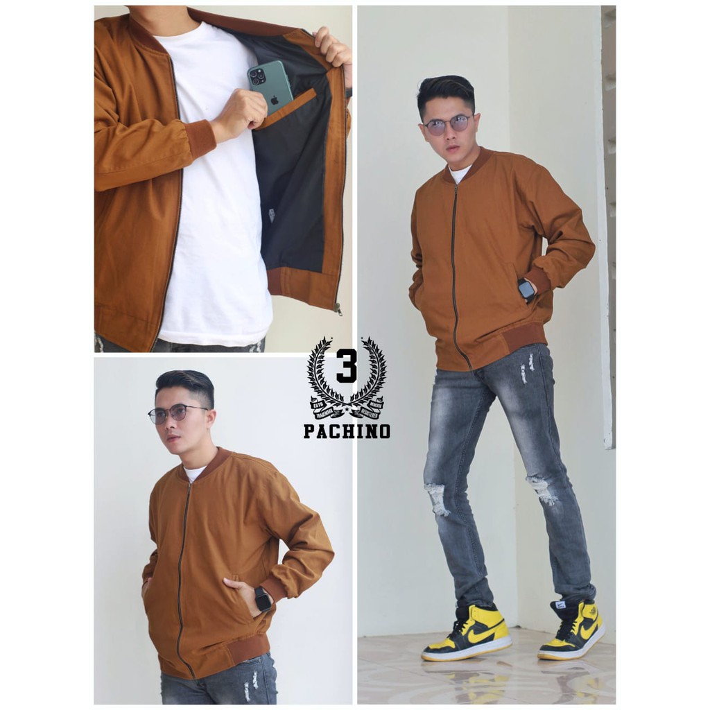 Jaket Bomber Canvas Suede Gold Carrammel