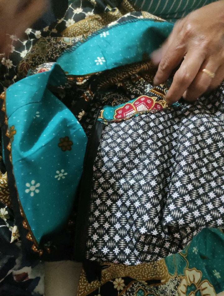 Ms Gamis Batik Srieedari Maxi Bumil/busui Katun Sogan Size Jumbo Ld.120