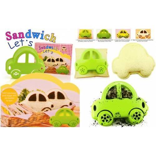 Cetakan Nasi dan Roti Tawar Bentuk Mobil - Cetakan Nasi Bekal Anak Kartun Sandwich Mold CAR Bento