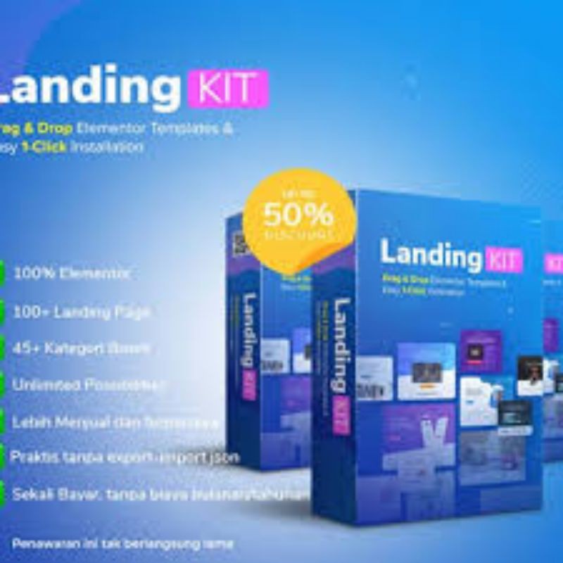 Landingkit Elementor 100+ Template File JSON