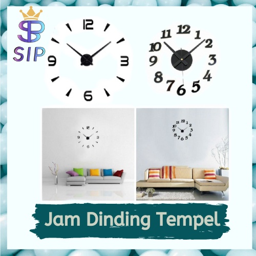 Jam Dinding Tempel DIY Analog 3D Modern / Jam Dinding Tembok / Jam Dinding Hook Giant Clock