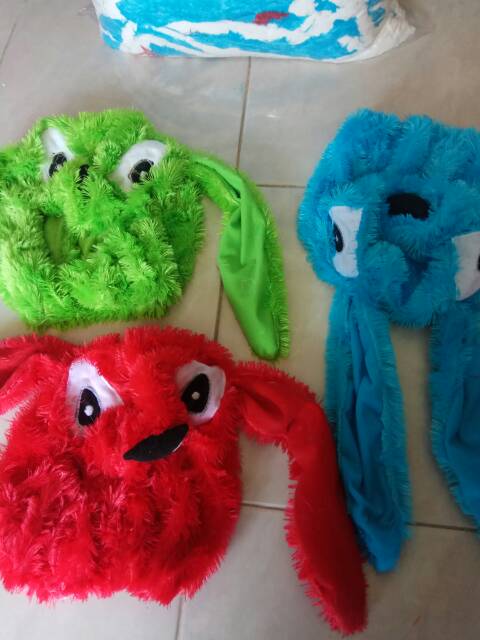 Penutup Helm Full Face Rasfur Lucu 3 Warna Pink Biru Hijau