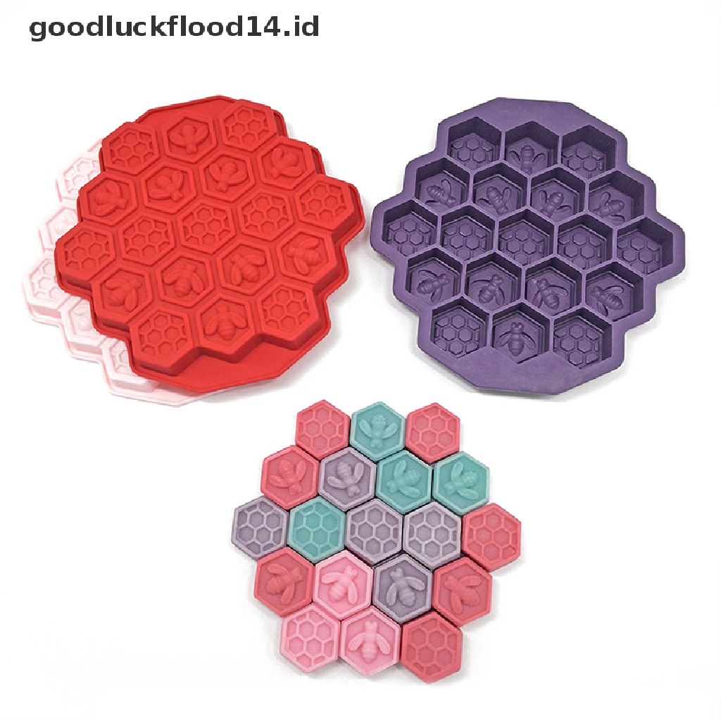 [OOID] Silicone 19 Mobile Bee Honeycomb Cake Chocolate Soap Soap Icing Mold Mold ID