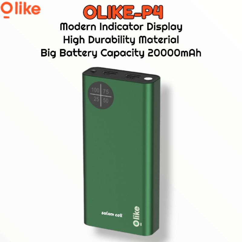 OLIKE POWER BANK 20000MAH (P4) Dual Input / Output