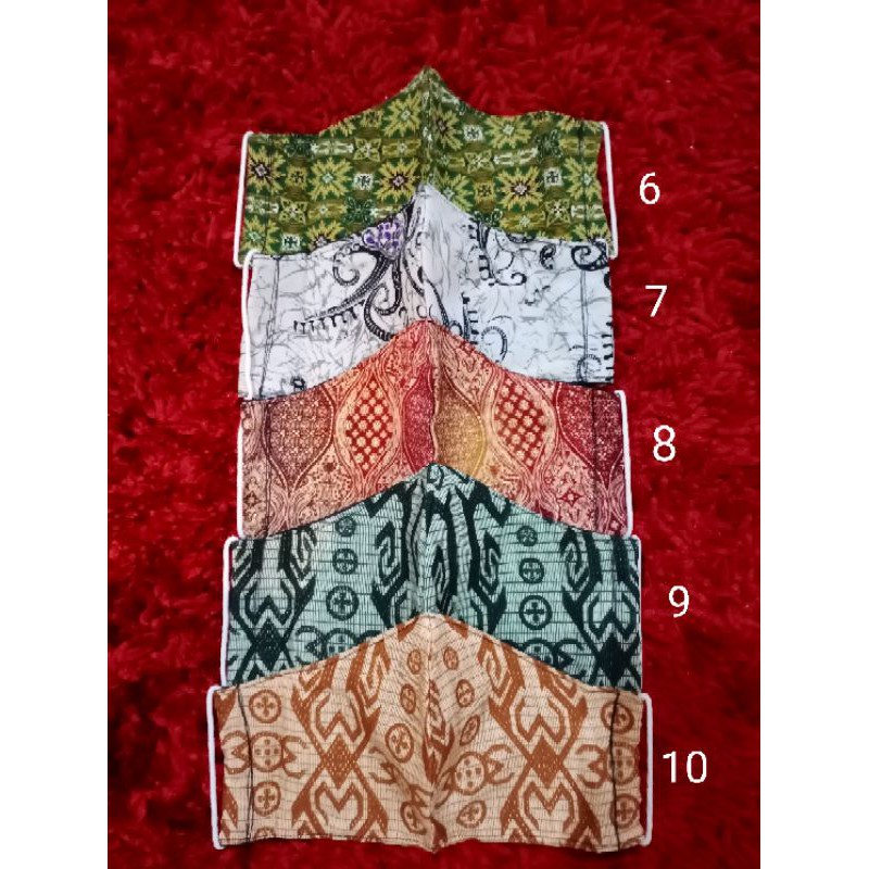 MASKER KAIN KATUN 2 PLY MOTIF BATIK