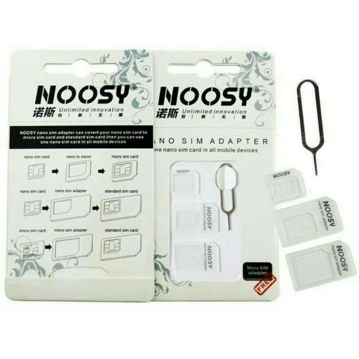 Noosy SIM CARD ADAPTER Nano Simcard Micro Nano Mini 3in1 4in1 Adapter Converter Card 10gr