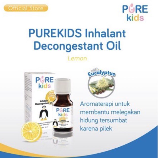 Pure Kids Inhalant Decongestant Oil 10ml - Pure Aromaterapi Anak