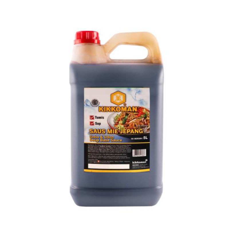 KIKKOMAN Soba &amp; Udon Soup Base Sauce  5 Liter Halal