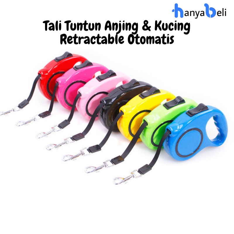 Tali Tuntun Hewan Anjing Kucing Retractable Leash Anjing Otomatis Dog Harness