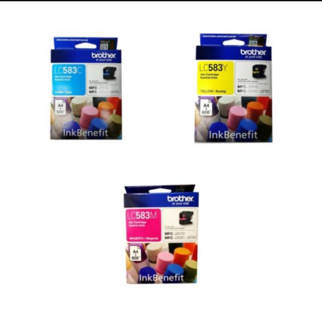 

TINTA BROTHER LC583Y COLOUR C,Y,M