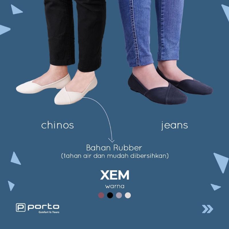 Sepatu Jelly Wanita Flat Shoes Porto Lady khris , Sepatu Balet Wanita Terbaru / Sepatu Wanita Karet Jelly Sepatu Sandal Terbaru