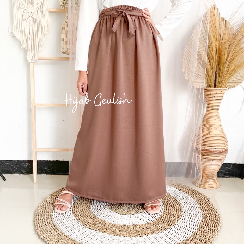 ROK PANJANG PREMIUM / ROK POLOS / ROK PANJANG MOSCREPE PREMIUM / ROK MUSLIM / ROK MURAH