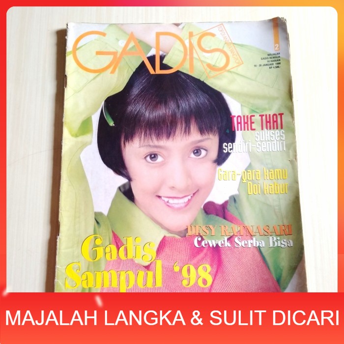 Majalah GADIS No.2 Jan 1998 PULUNG AUBREY + ARTIKEL DESY RATNASARI Langka