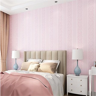  Wallpaper  Dinding  Non Woven Motif Garis Vertikal  Gaya 