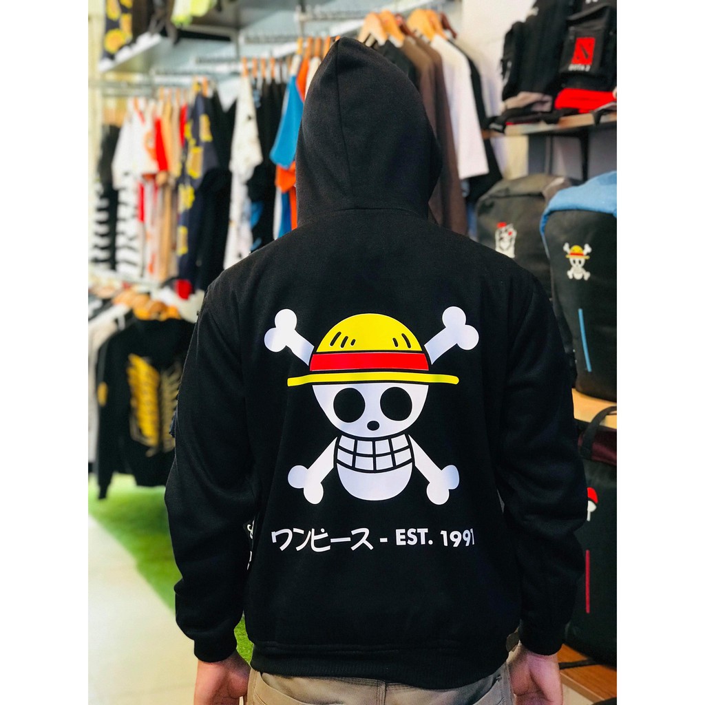 Jaket Anime One Piece Mugiwara Casual Logo