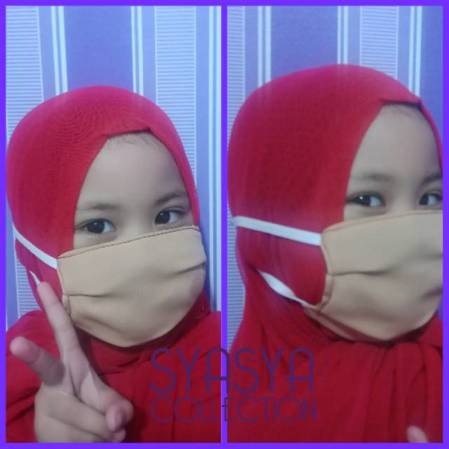 masker kain anak 2warna bolbal