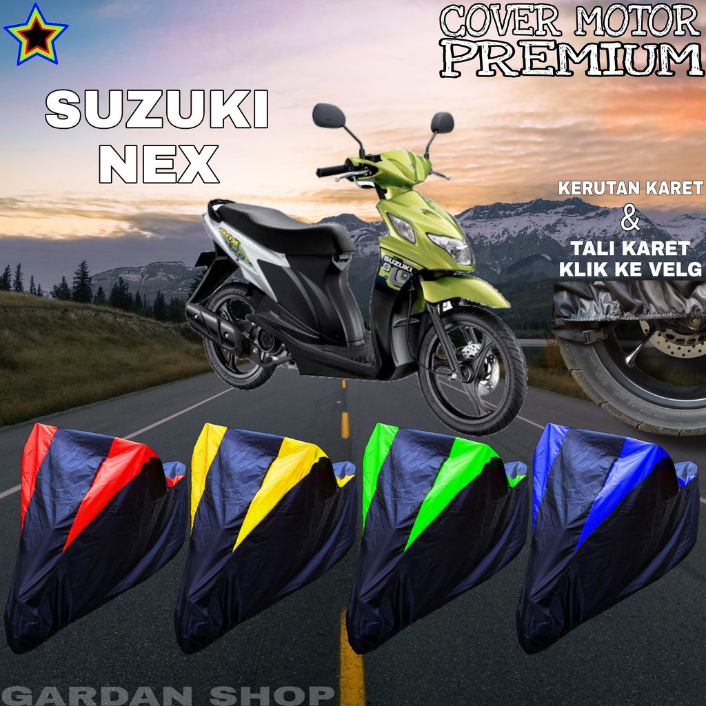 Sarung Motor SUZUKI NEX Hitam KOMBINASI Body Cover Penutup Suzuki PREMIUM