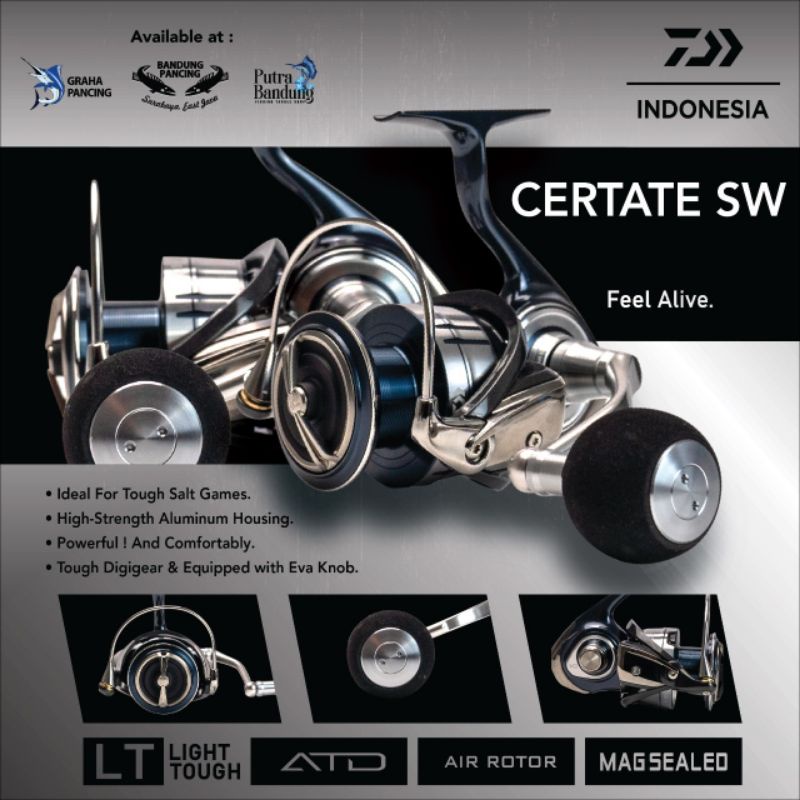 Reel Spinning Daiwa Certate SW 2021 new made in Japan