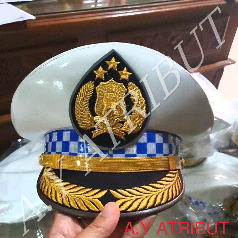 Atribut PDL Polri Terbaru ( TOPI PET LANTAS PAMEN POLKI, TOPI PET LANTAS PAMEN POLWAN & TAS LANTAS P