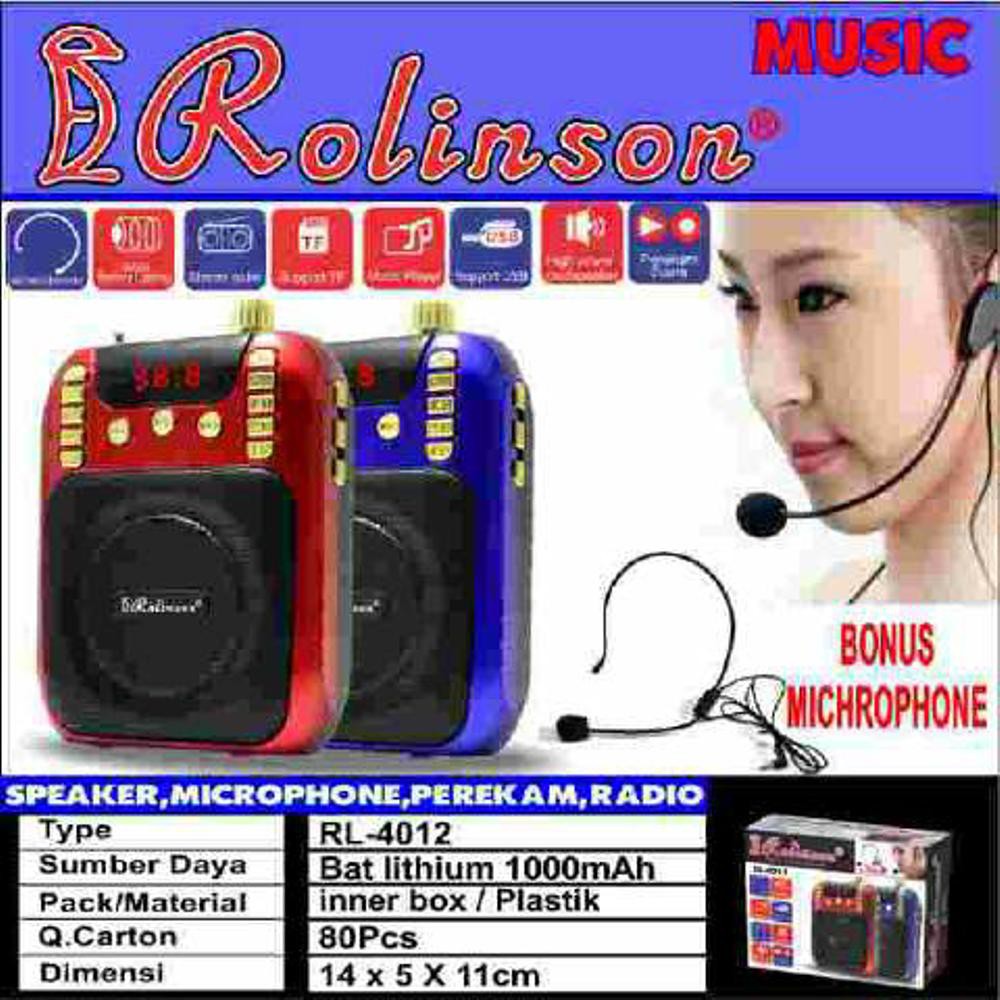 Speaker mic Pinggang usb/memory, radio + mic rolinson rl 4012