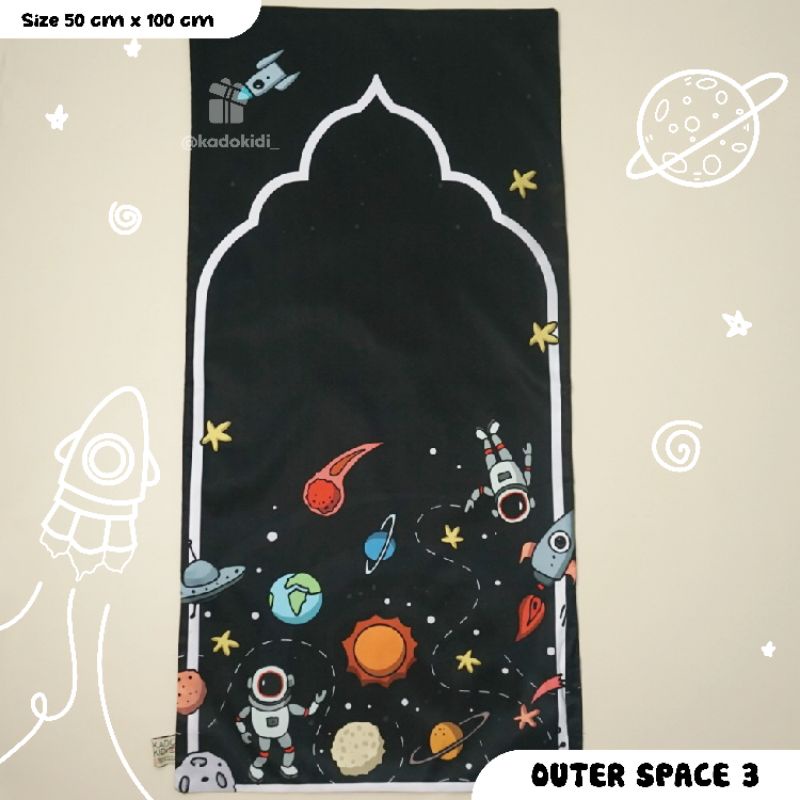 KADOKIDI Sajadah Travel Anak & Dewasa FREE NAMA & POUCH | Outerspace Series-Outerspace 3