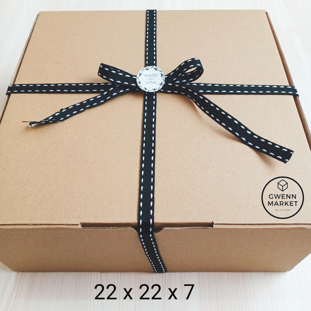 

Dus kue harga per 5pcs kotak kue kotak cake box kue box cake roti corrugated 22x22x7
