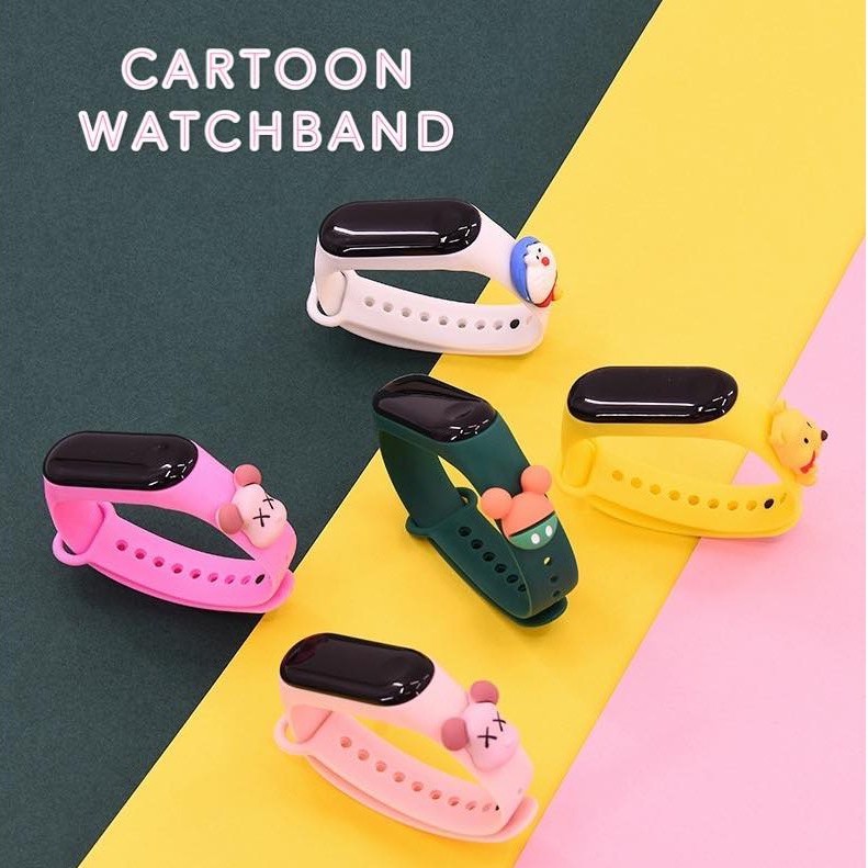 Jam Tangan Elektronik Tahan Air IP67 Motif Kartun Anak Laki-laki Perempuan LED Minimalis Gelang-5