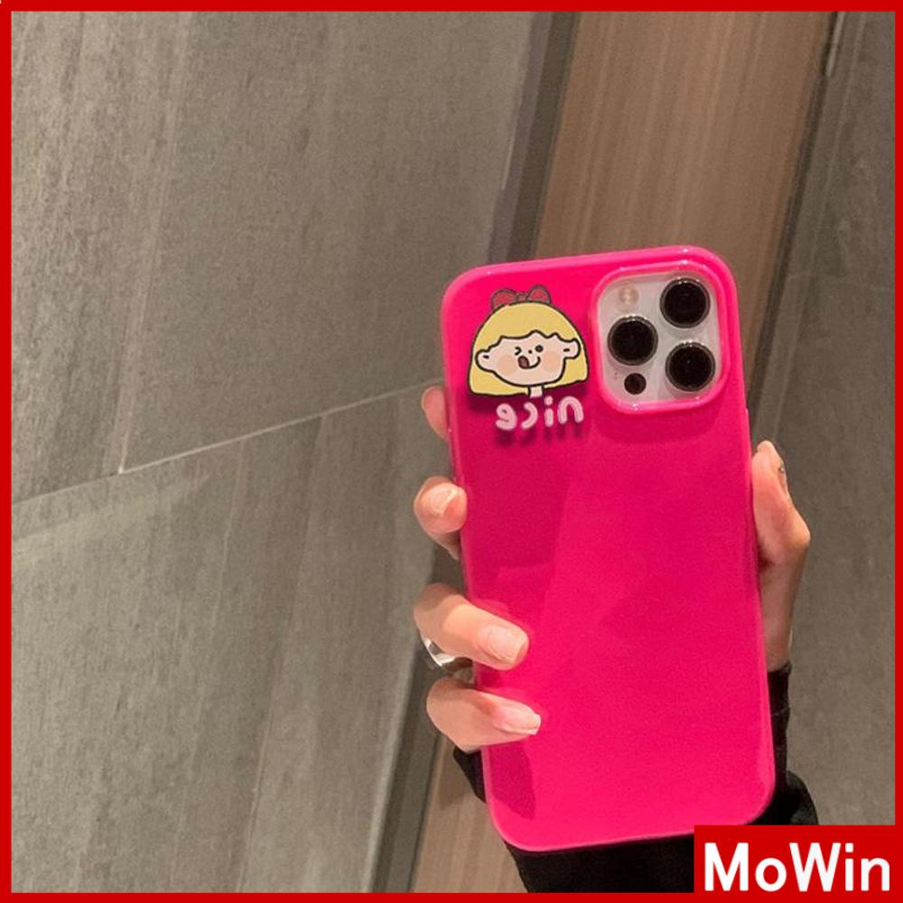 For iPhone 14 Pro Max iPhone Case TPU Soft Case Glossy Pink Candy Case Shockproof Protection Camera Cartoon Cute Compatible For iPhone 13 Pro Max 12 Pro Max 11 7plus xr xs max