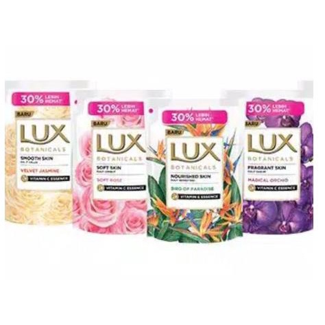 * NCC * LUX Sabun Mandi Cair Body Wash Pouch Refill Botanicals Perawatan Tubuh