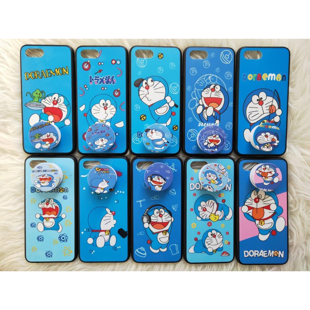 CASE FUZE GLASS DORAEMON HP OPPO / VIVO / REALME / SAMSUNG / XIAOMI