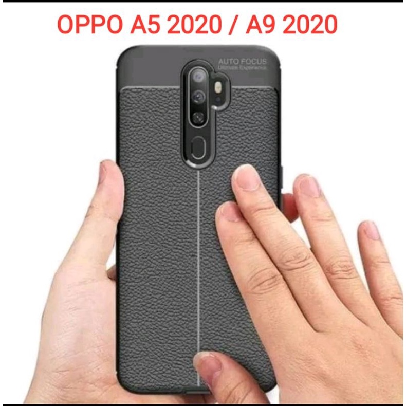Case Softcase Oppo A5 2020 / A9 2020 Autofocus Hitam Kulit Jeruk