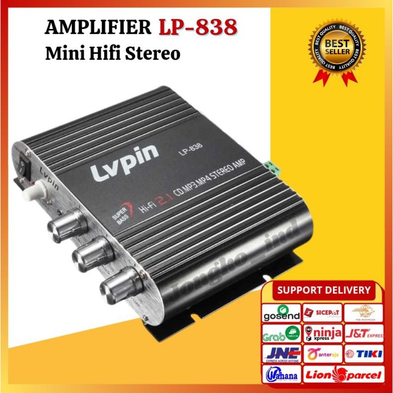 Lvpin Car Hifi Audio Amplifier 12v 200w Superbass Subwoofer Mobil Original LP-838