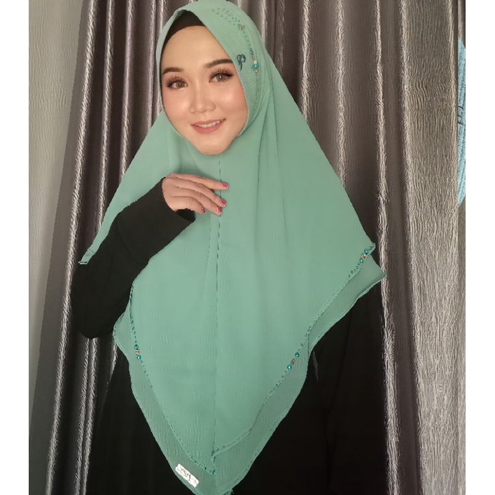 Termurah Khimar Ceruty Payet / Khimar Ceruty 2 Layer / Khimar Ceruty Payet / Khimar Ceruty Syar'i