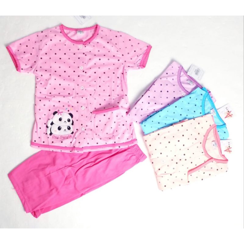 SETELAN BABYDOLL ANAK PEREMPUAN AMRO CELANA PENDEK STQ SML 3/4 6154