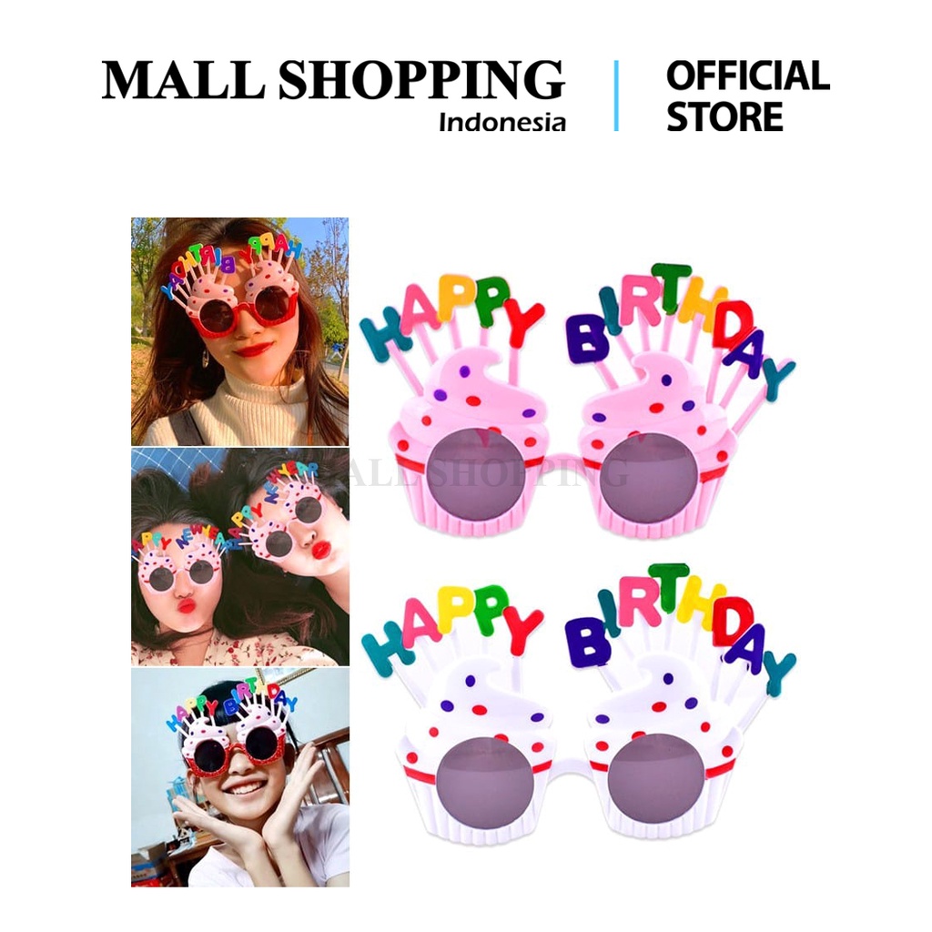 (COD) Kacamata Anak Kacamata Birthday Party Kacamata Motif Fashion MALL SHOPPING